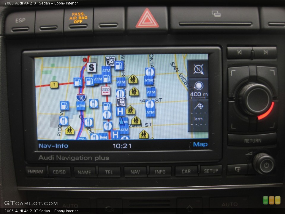 Ebony Interior Navigation for the 2005 Audi A4 2.0T Sedan #77032047
