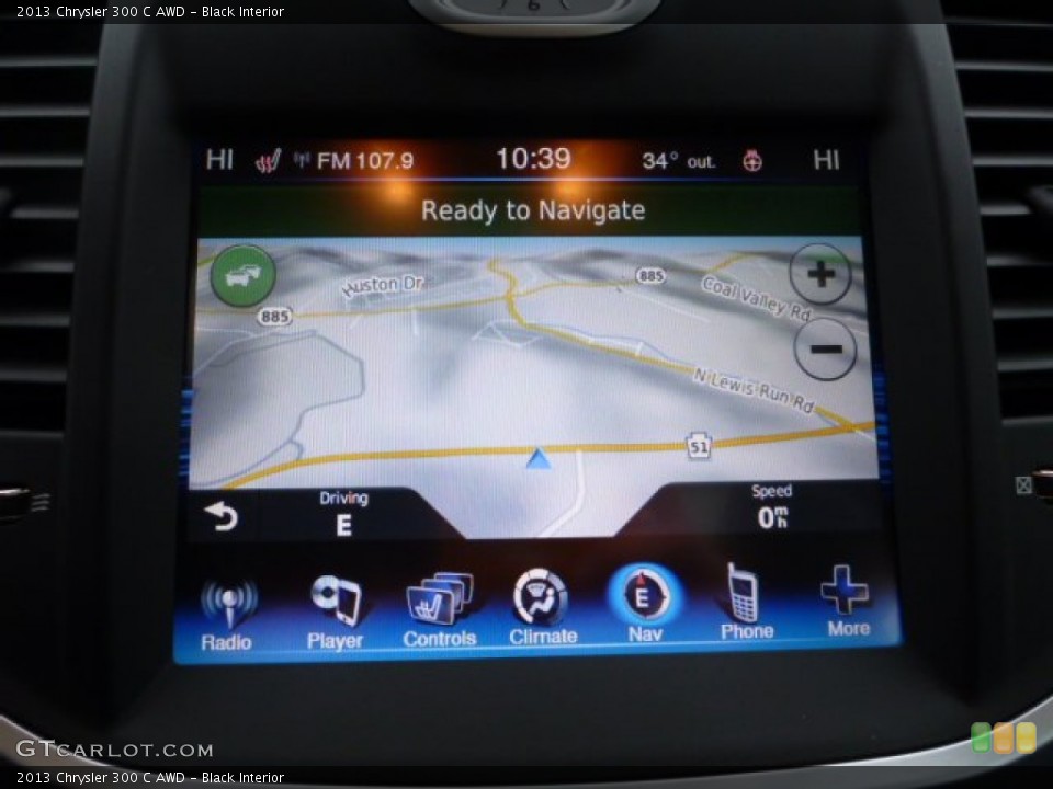 Black Interior Navigation for the 2013 Chrysler 300 C AWD #77032235
