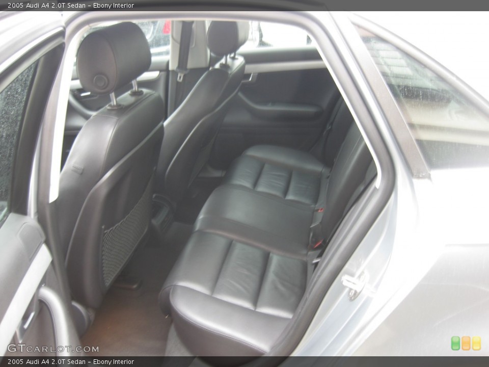 Ebony Interior Rear Seat for the 2005 Audi A4 2.0T Sedan #77032261