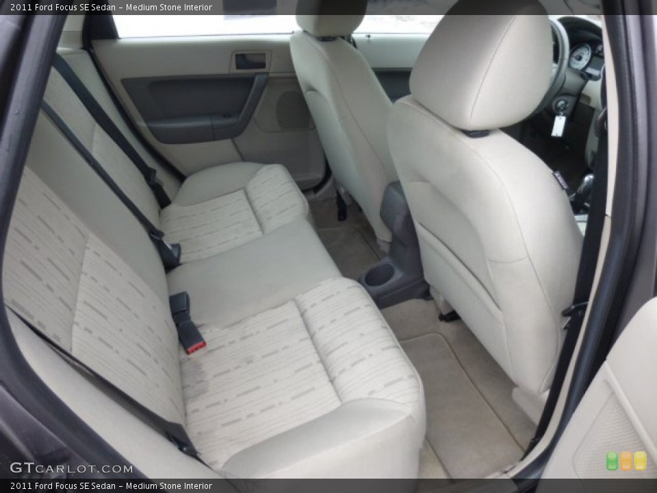 Medium Stone Interior Rear Seat for the 2011 Ford Focus SE Sedan #77033233
