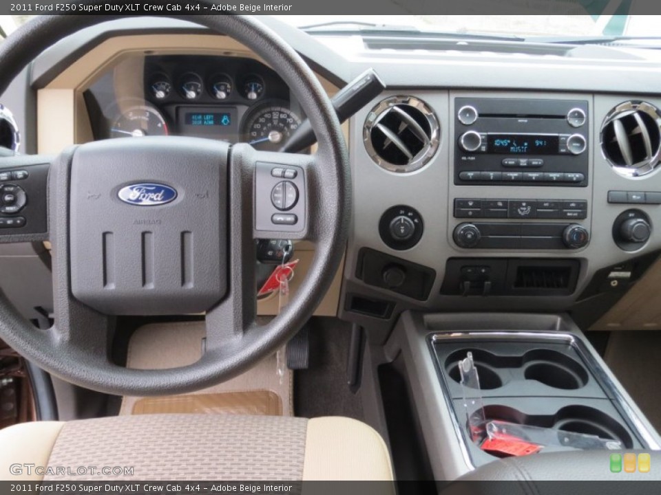 Adobe Beige Interior Dashboard for the 2011 Ford F250 Super Duty XLT Crew Cab 4x4 #77034543