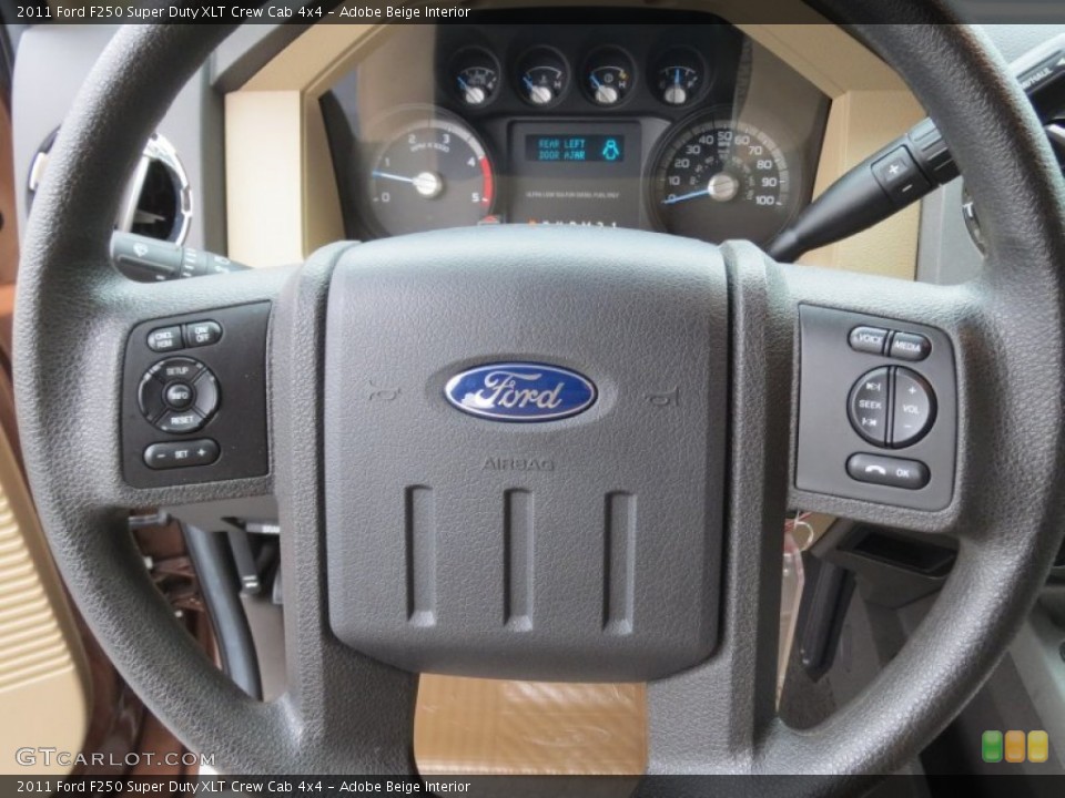 Adobe Beige Interior Steering Wheel for the 2011 Ford F250 Super Duty XLT Crew Cab 4x4 #77034642