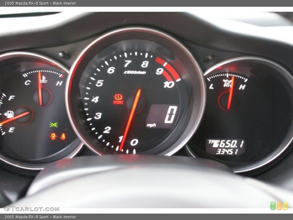 Black Interior Gauges for the 2005 Mazda RX-8 Sport #77035618