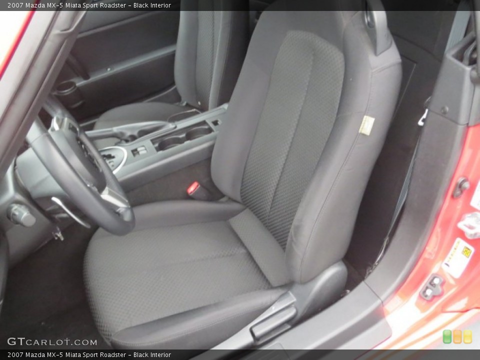 Black Interior Front Seat for the 2007 Mazda MX-5 Miata Sport Roadster #77035820