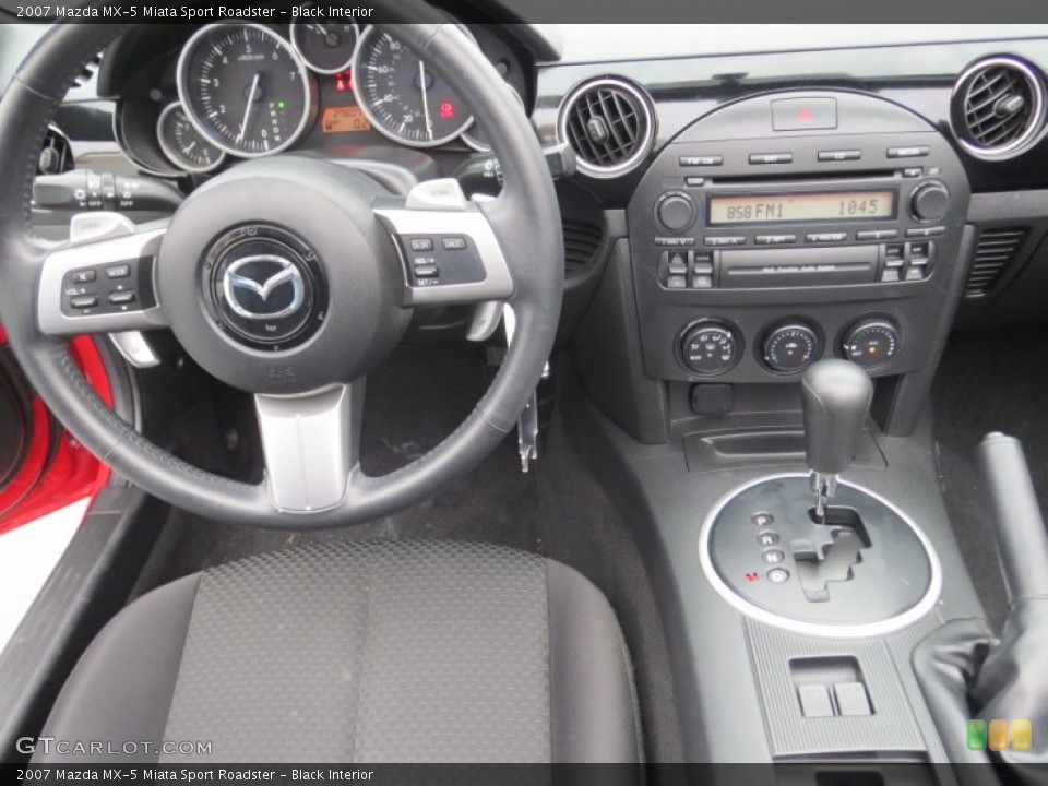 Black Interior Dashboard for the 2007 Mazda MX-5 Miata Sport Roadster #77035856