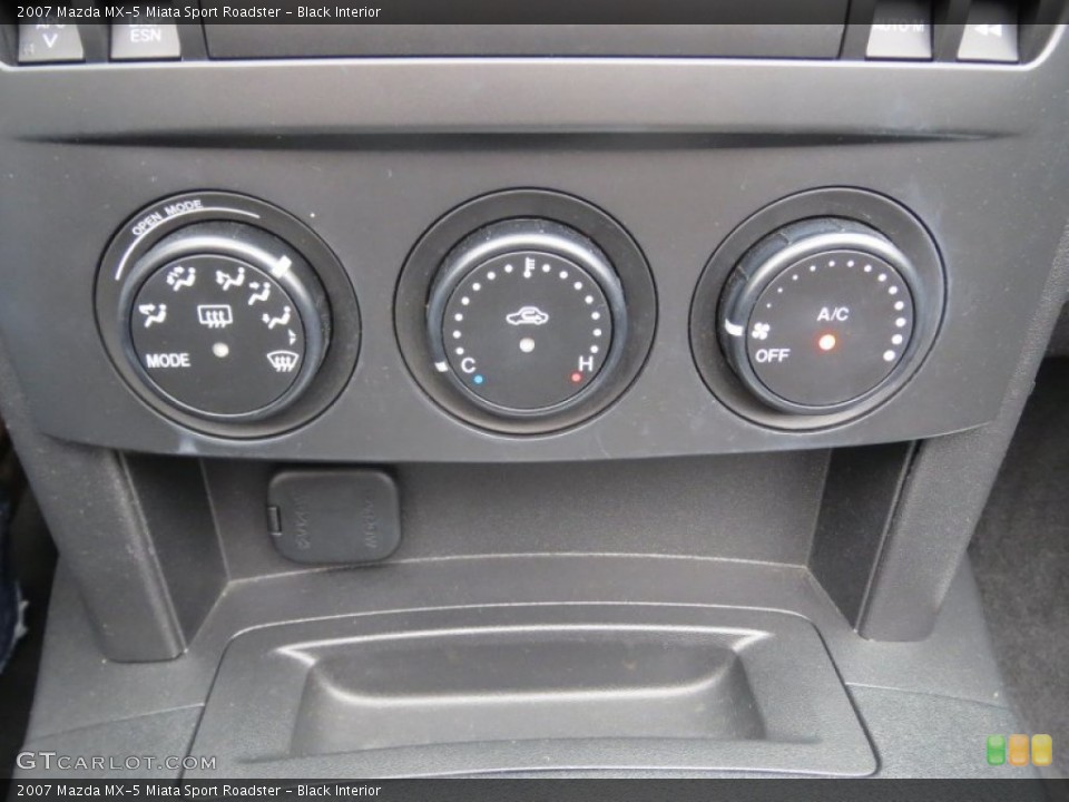 Black Interior Controls for the 2007 Mazda MX-5 Miata Sport Roadster #77035908