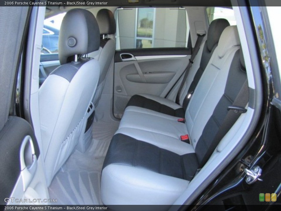 Black/Steel Grey Interior Rear Seat for the 2006 Porsche Cayenne S Titanium #77036040