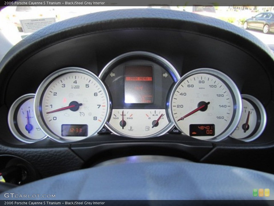 Black/Steel Grey Interior Gauges for the 2006 Porsche Cayenne S Titanium #77036281
