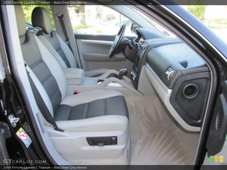 Black/Steel Grey Interior Front Seat for the 2006 Porsche Cayenne S Titanium #77036430