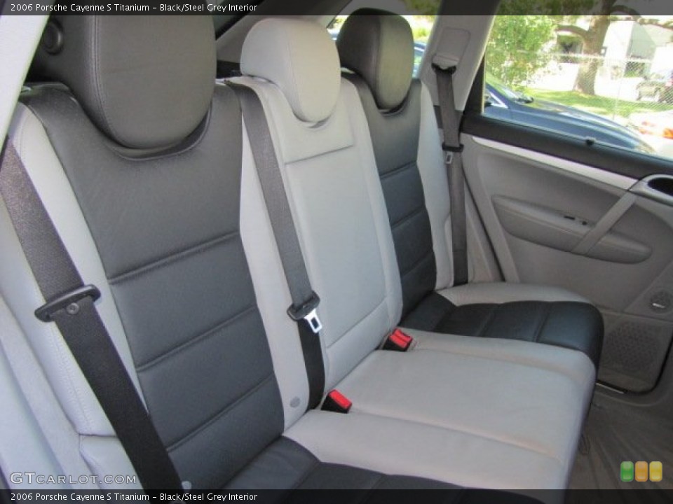 Black/Steel Grey Interior Rear Seat for the 2006 Porsche Cayenne S Titanium #77036548