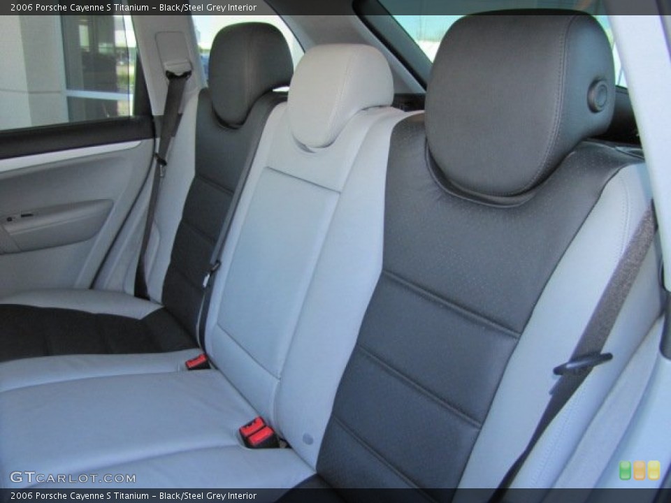 Black/Steel Grey Interior Rear Seat for the 2006 Porsche Cayenne S Titanium #77036655