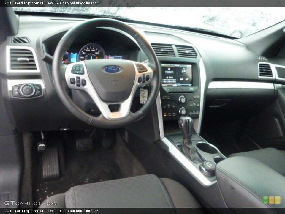 Charcoal Black Interior Prime Interior for the 2011 Ford Explorer XLT 4WD #77036727