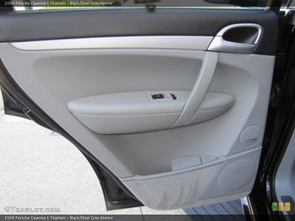 Black/Steel Grey Interior Door Panel for the 2006 Porsche Cayenne S Titanium #77036898