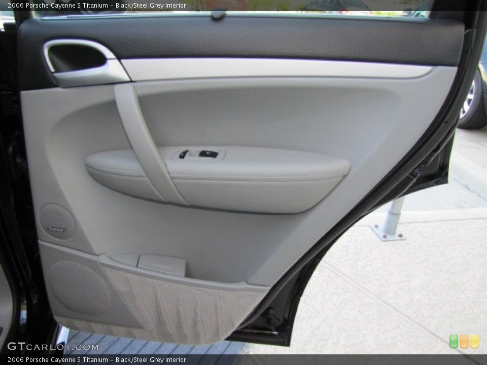 Black/Steel Grey Interior Door Panel for the 2006 Porsche Cayenne S Titanium #77036913