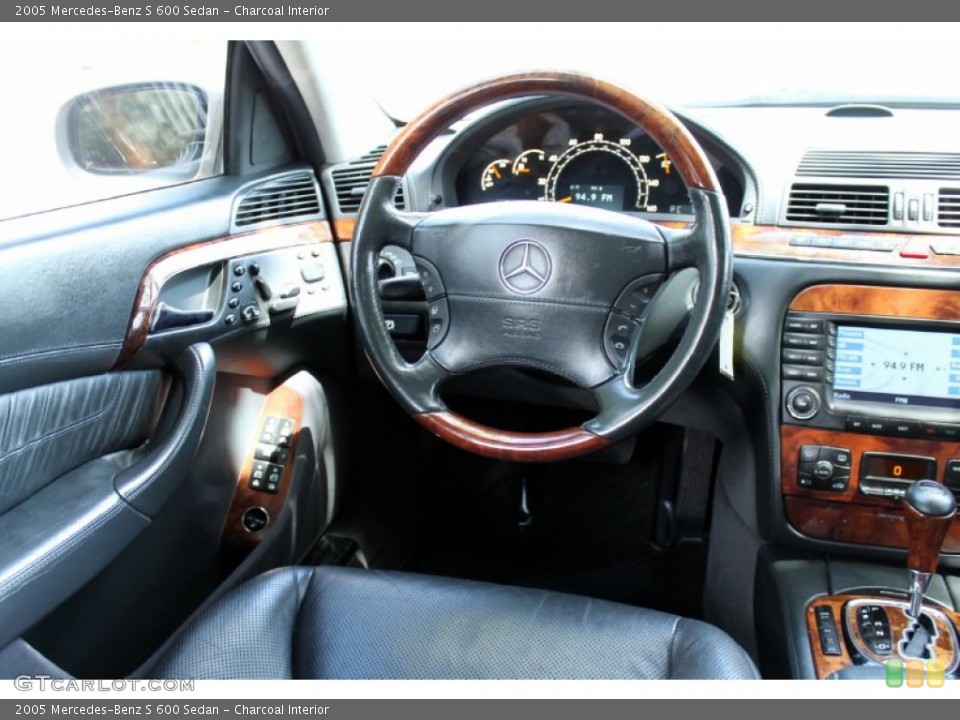 Charcoal Interior Steering Wheel for the 2005 Mercedes-Benz S 600 Sedan #77037999