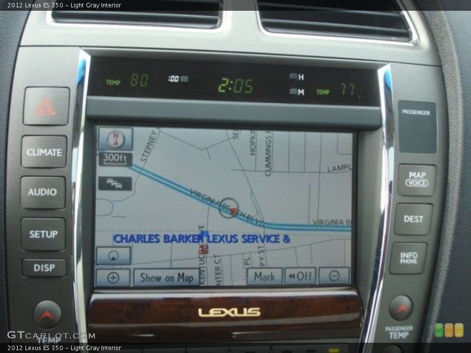 Light Gray Interior Navigation for the 2012 Lexus ES 350 #77038223