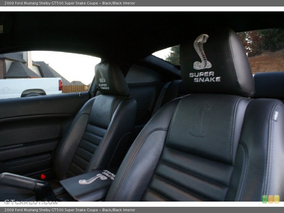 Black/Black Interior Front Seat for the 2009 Ford Mustang Shelby GT500 Super Snake Coupe #77038719