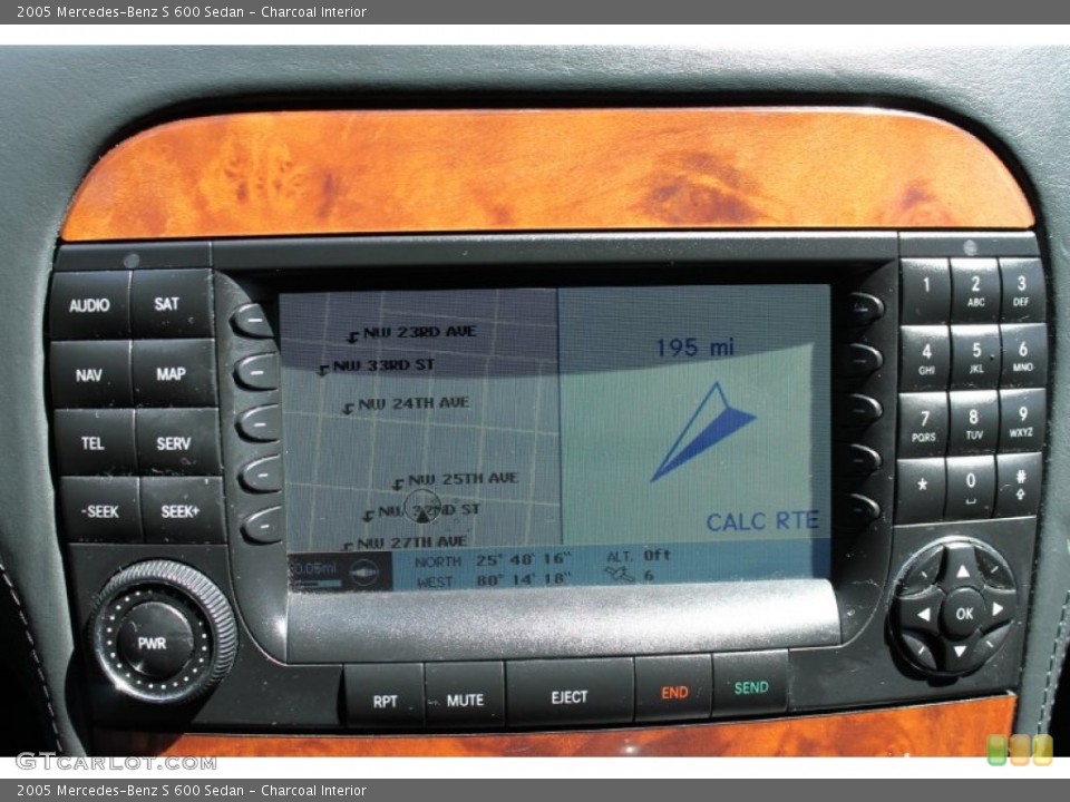 Charcoal Interior Navigation for the 2005 Mercedes-Benz S 600 Sedan #77038846