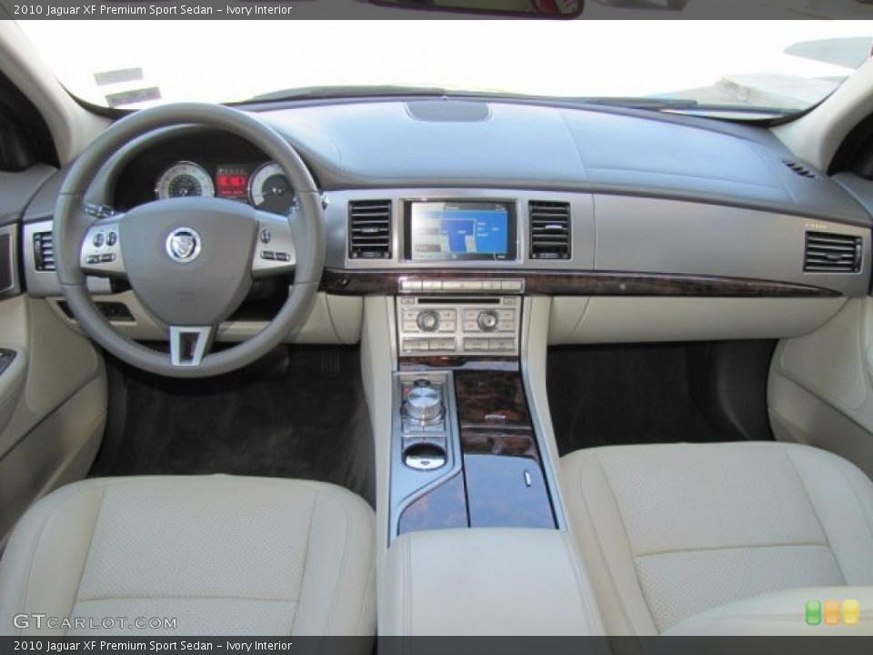 Ivory Interior Dashboard for the 2010 Jaguar XF Premium Sport Sedan #77039294
