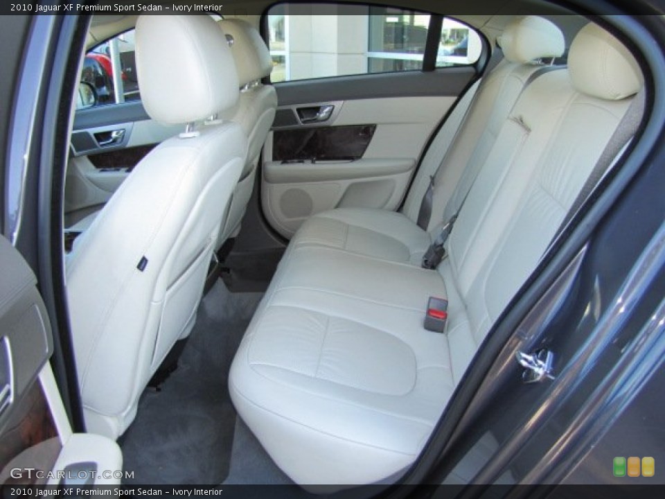 Ivory Interior Rear Seat for the 2010 Jaguar XF Premium Sport Sedan #77039313