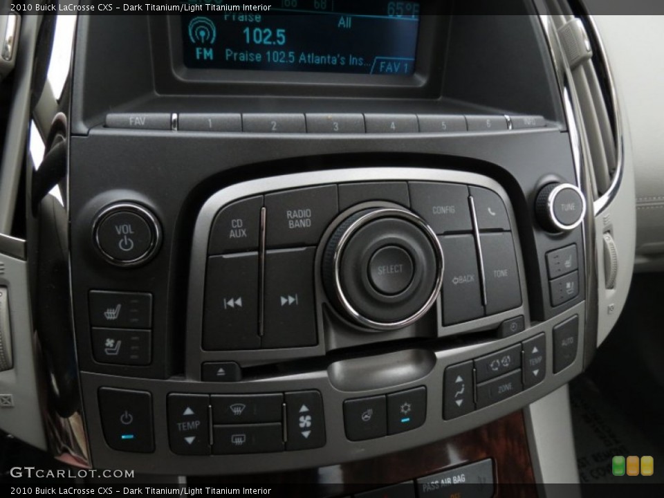 Dark Titanium/Light Titanium Interior Controls for the 2010 Buick LaCrosse CXS #77039340