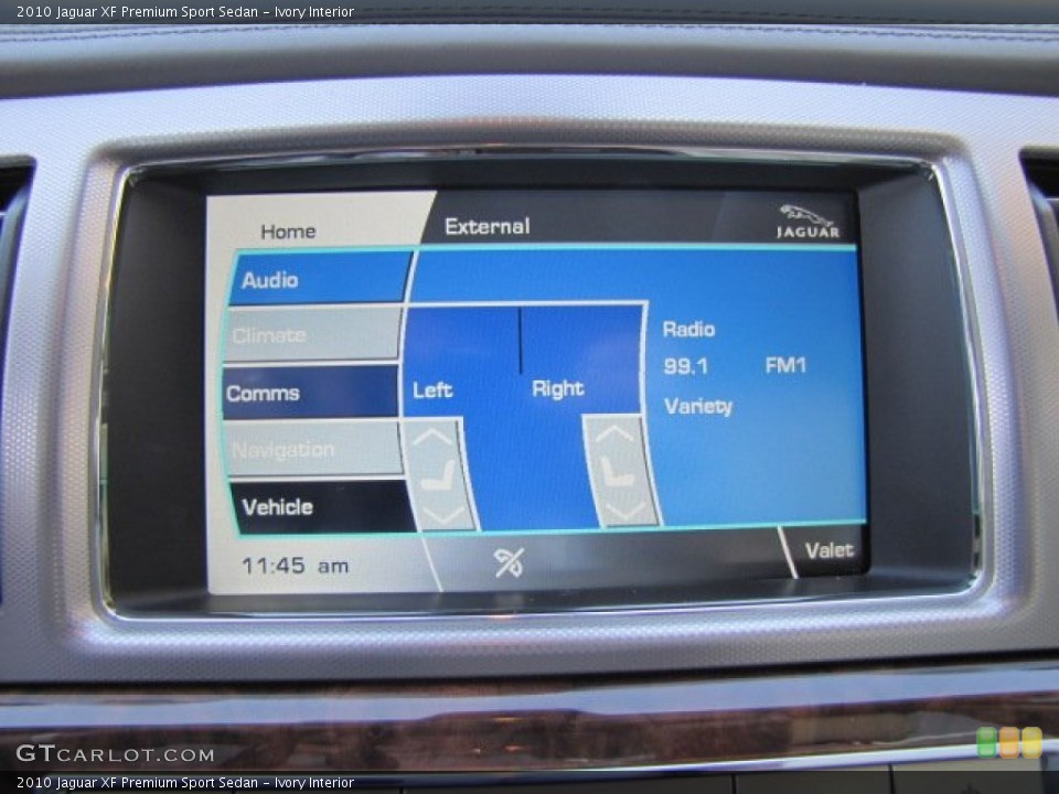Ivory Interior Controls for the 2010 Jaguar XF Premium Sport Sedan #77039523