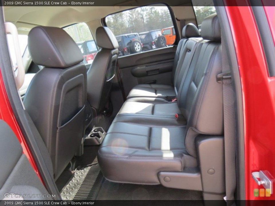 Ebony Interior Rear Seat for the 2009 GMC Sierra 1500 SLE Crew Cab #77039547