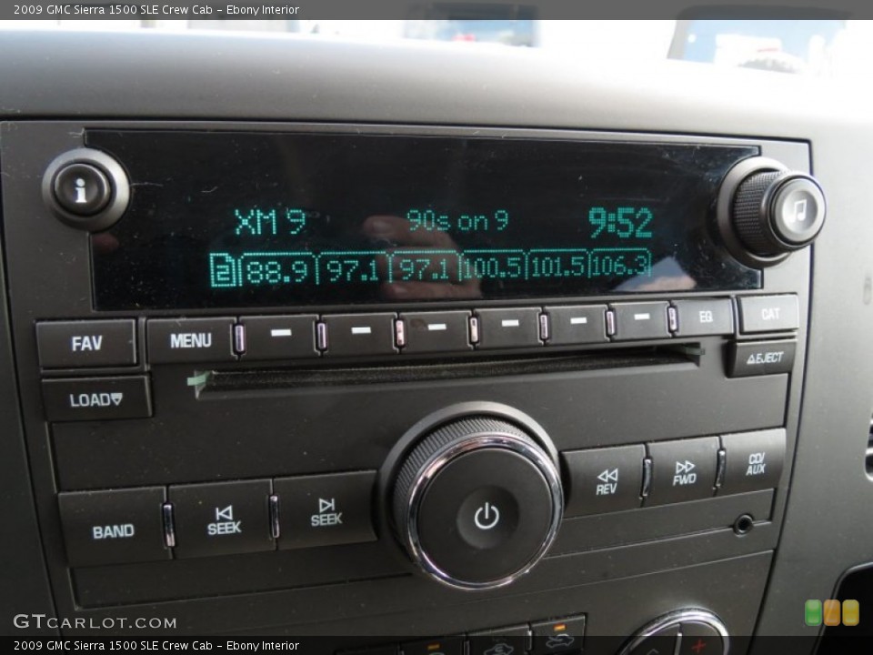 Ebony Interior Audio System for the 2009 GMC Sierra 1500 SLE Crew Cab #77039687