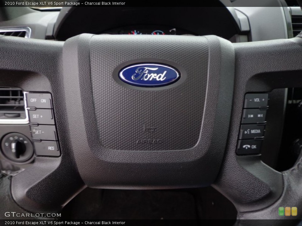 Charcoal Black Interior Controls for the 2010 Ford Escape XLT V6 Sport Package #77040278