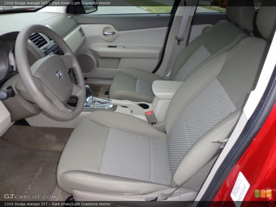 Dark Khaki/Light Graystone Interior Front Seat for the 2009 Dodge Avenger SXT #77040327