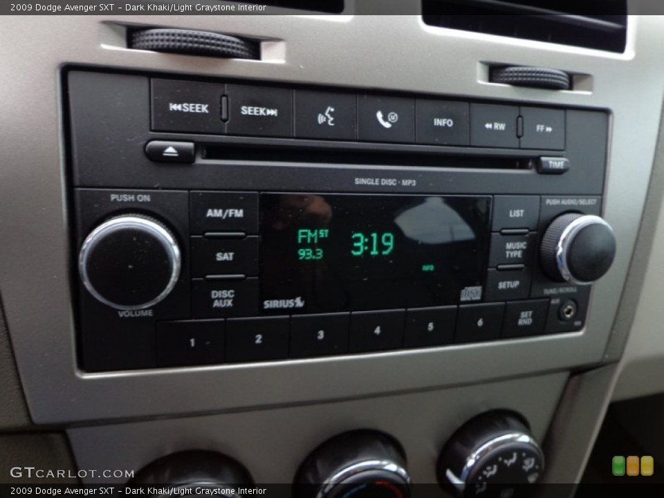 Dark Khaki/Light Graystone Interior Audio System for the 2009 Dodge Avenger SXT #77040459
