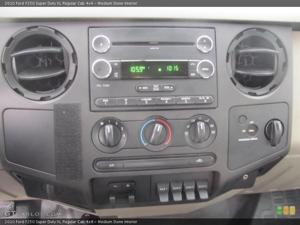 Medium Stone Interior Controls for the 2010 Ford F250 Super Duty XL Regular Cab 4x4 #77040540