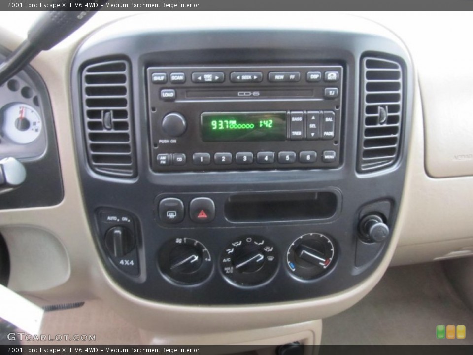 Medium Parchment Beige Interior Controls for the 2001 Ford Escape XLT V6 4WD #77040665