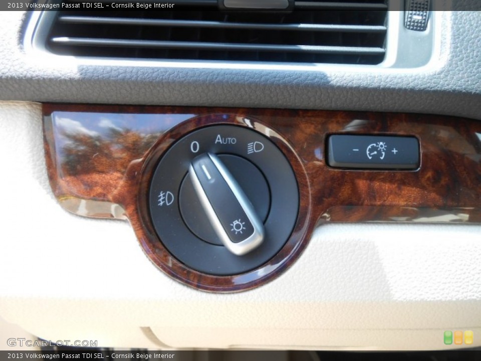 Cornsilk Beige Interior Controls for the 2013 Volkswagen Passat TDI SEL #77040747