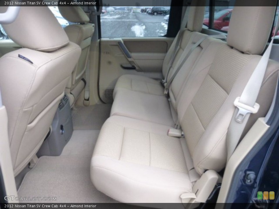 Almond Interior Rear Seat for the 2012 Nissan Titan SV Crew Cab 4x4 #77041329