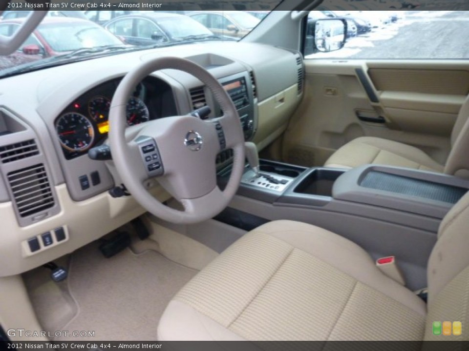 Almond Interior Prime Interior for the 2012 Nissan Titan SV Crew Cab 4x4 #77041341