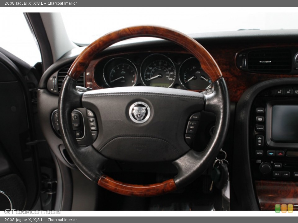 Charcoal Interior Steering Wheel for the 2008 Jaguar XJ XJ8 L #77042028