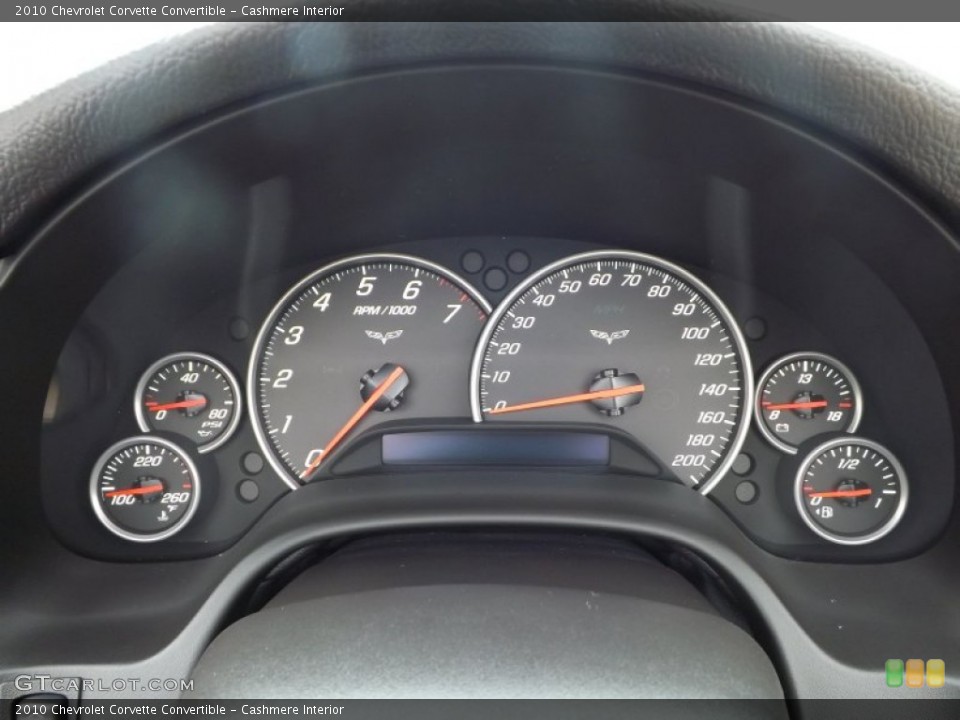 Cashmere Interior Gauges for the 2010 Chevrolet Corvette Convertible #77045203