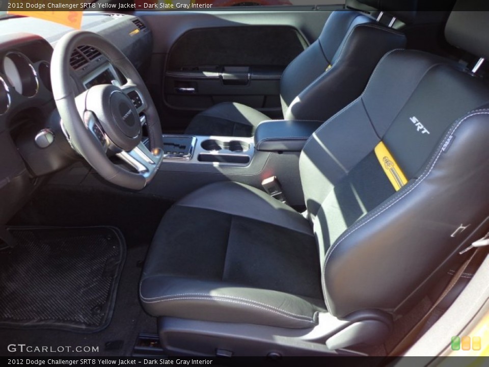 Dark Slate Gray Interior Front Seat for the 2012 Dodge Challenger SRT8 Yellow Jacket #77046562
