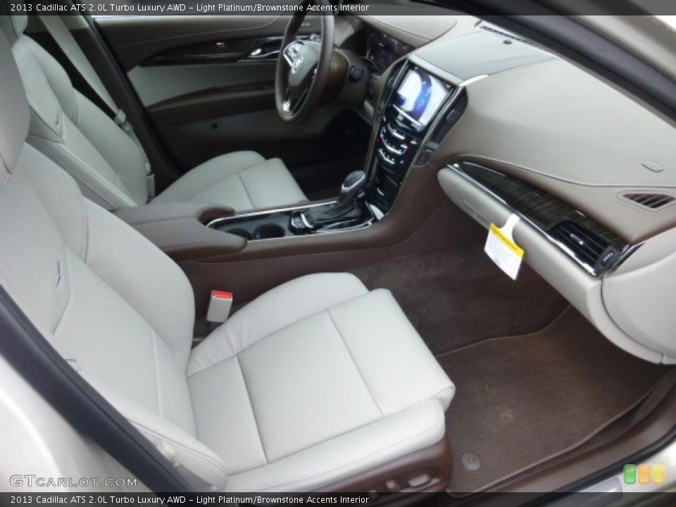 Light Platinum/Brownstone Accents Interior Photo for the 2013 Cadillac ATS 2.0L Turbo Luxury AWD #77047858