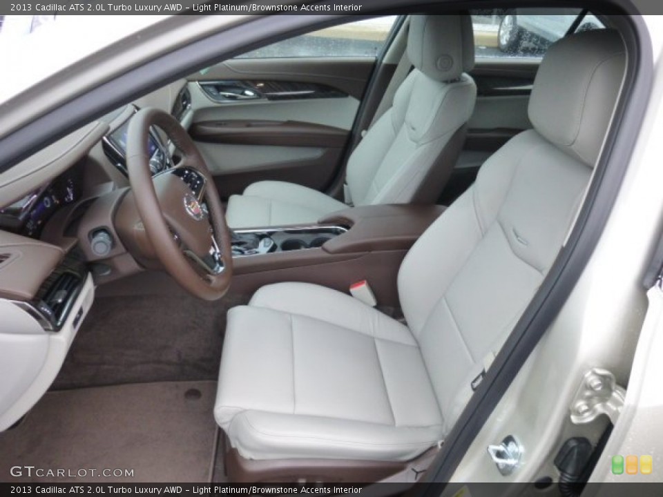 Light Platinum/Brownstone Accents Interior Photo for the 2013 Cadillac ATS 2.0L Turbo Luxury AWD #77047933