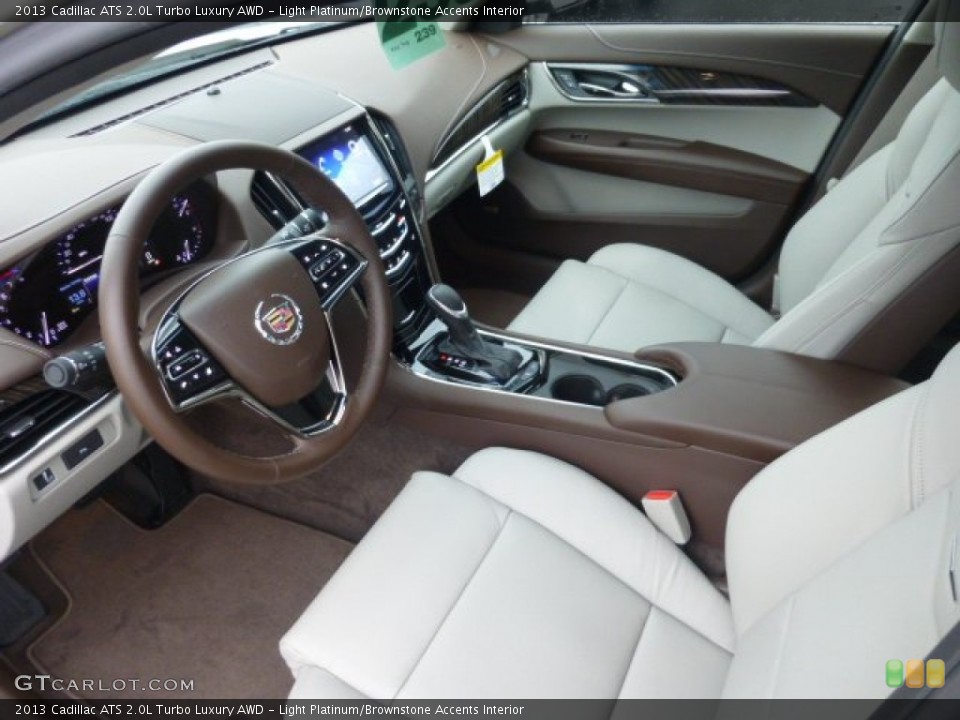 Light Platinum/Brownstone Accents Interior Prime Interior for the 2013 Cadillac ATS 2.0L Turbo Luxury AWD #77047951