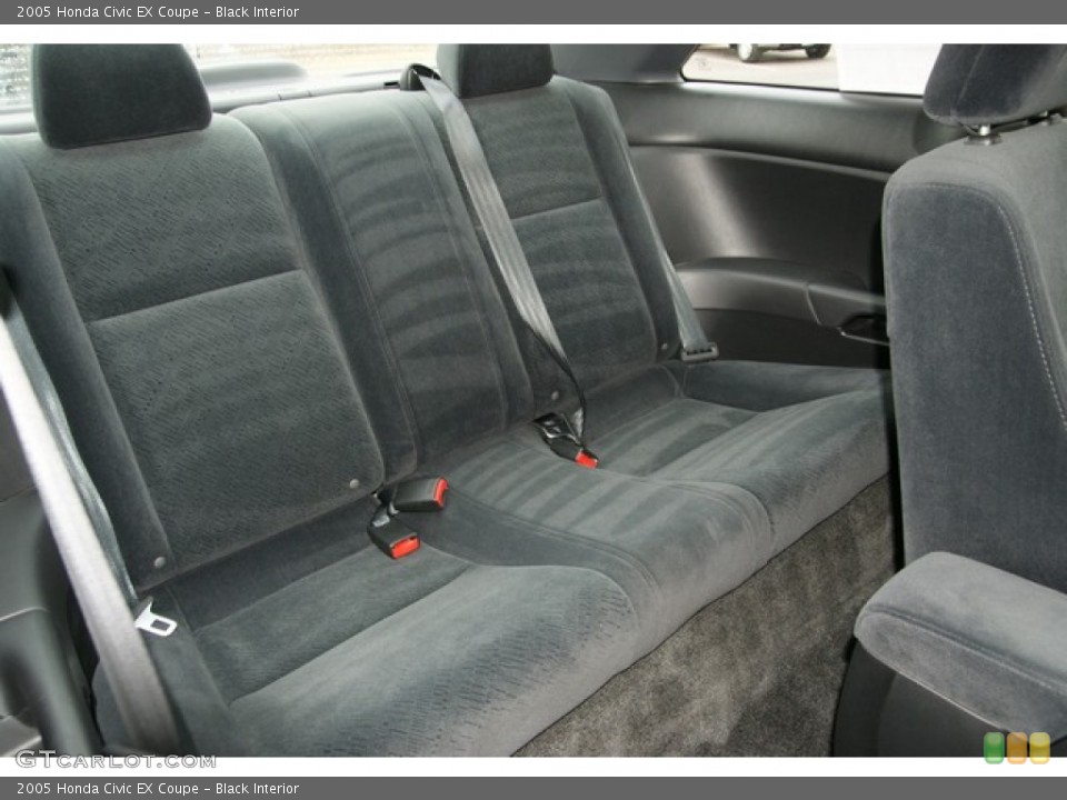 Black Interior Rear Seat for the 2005 Honda Civic EX Coupe #77049955
