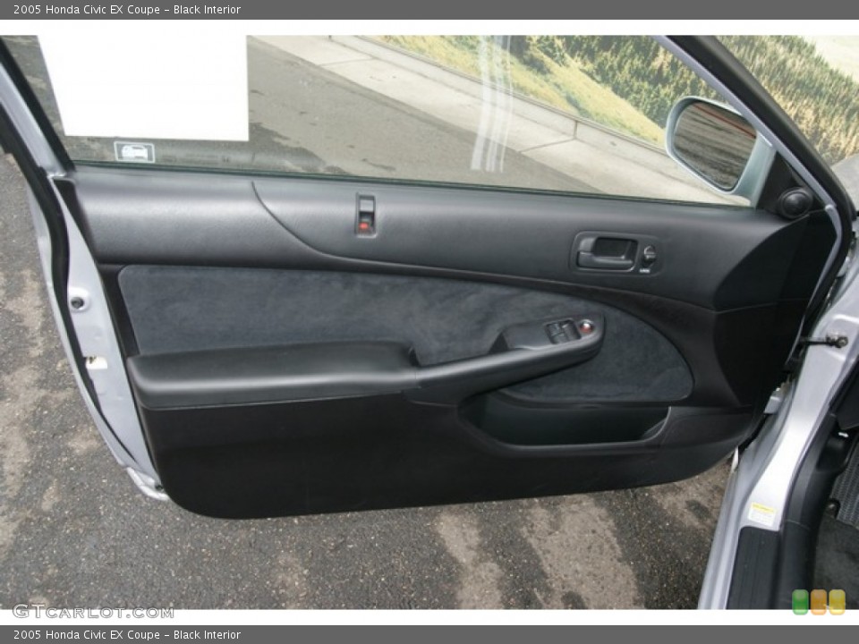 Black Interior Door Panel for the 2005 Honda Civic EX Coupe #77050034