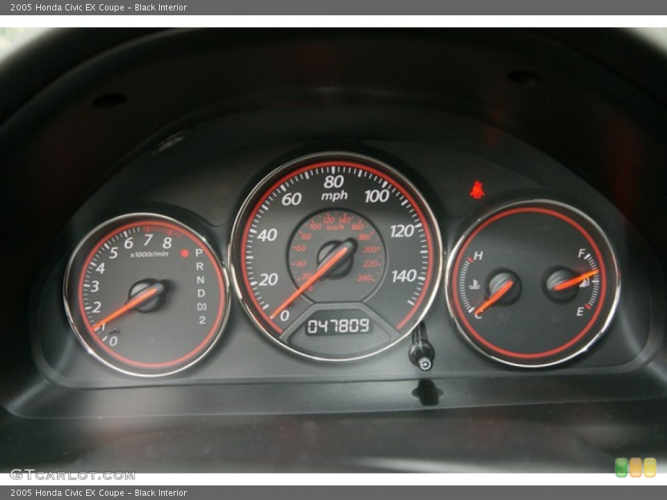 Black Interior Gauges for the 2005 Honda Civic EX Coupe #77050167