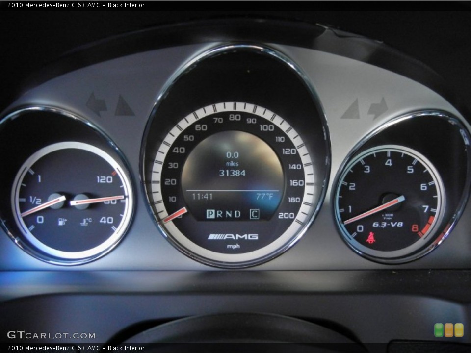 Black Interior Gauges for the 2010 Mercedes-Benz C 63 AMG #77050320