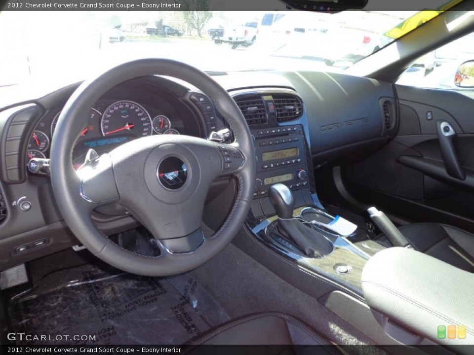 Ebony Interior Dashboard for the 2012 Chevrolet Corvette Grand Sport Coupe #77050867