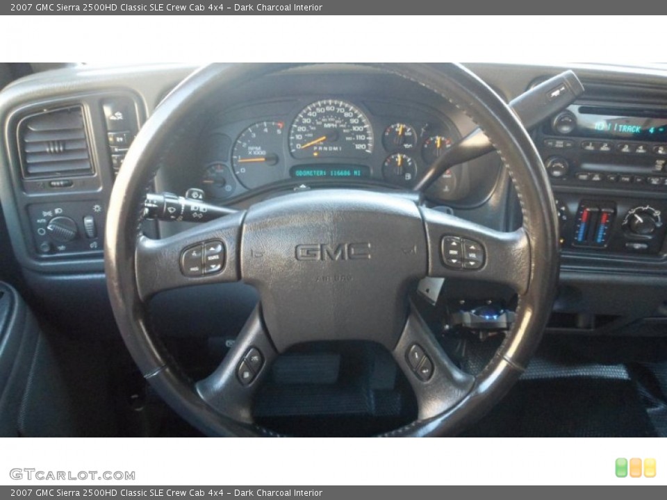 Dark Charcoal Interior Steering Wheel for the 2007 GMC Sierra 2500HD Classic SLE Crew Cab 4x4 #77052391