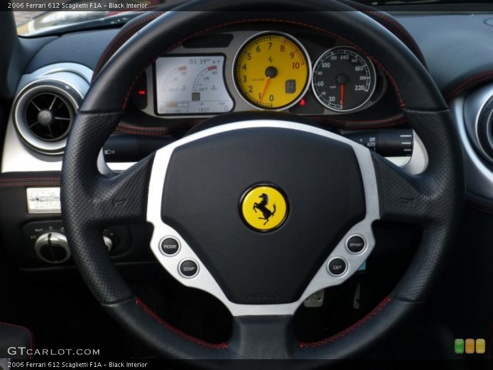 Black Interior Steering Wheel for the 2006 Ferrari 612 Scaglietti F1A #77053321