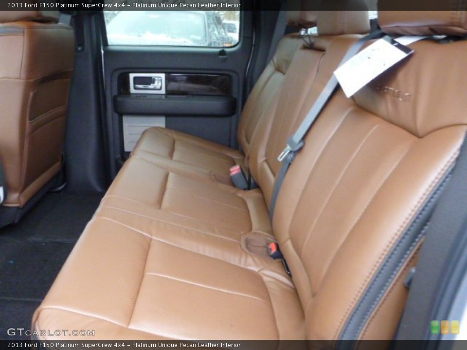Platinum Unique Pecan Leather Interior Rear Seat for the 2013 Ford F150 Platinum SuperCrew 4x4 #77054101